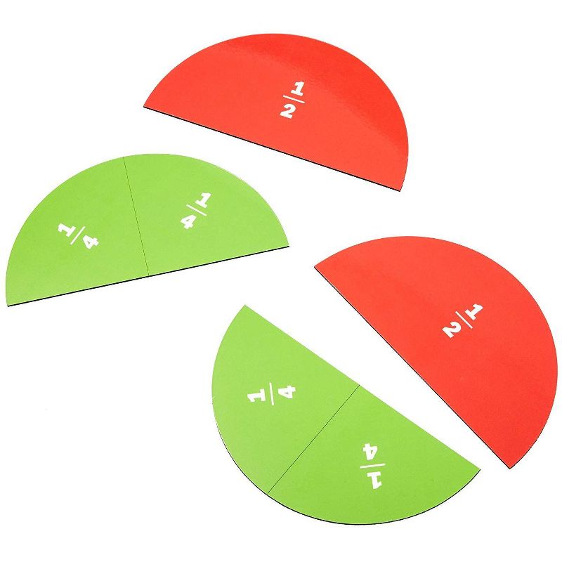 9-Pack Magnetic Fraction Circles Manipulatives Set, Early Math Education for Kids, Teaching Aids for Classroom