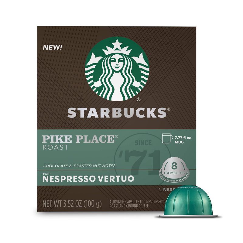 Starbucks for Nespresso Vertuo Pike Place Medium Roast Coffee - 3.52oz/8ct