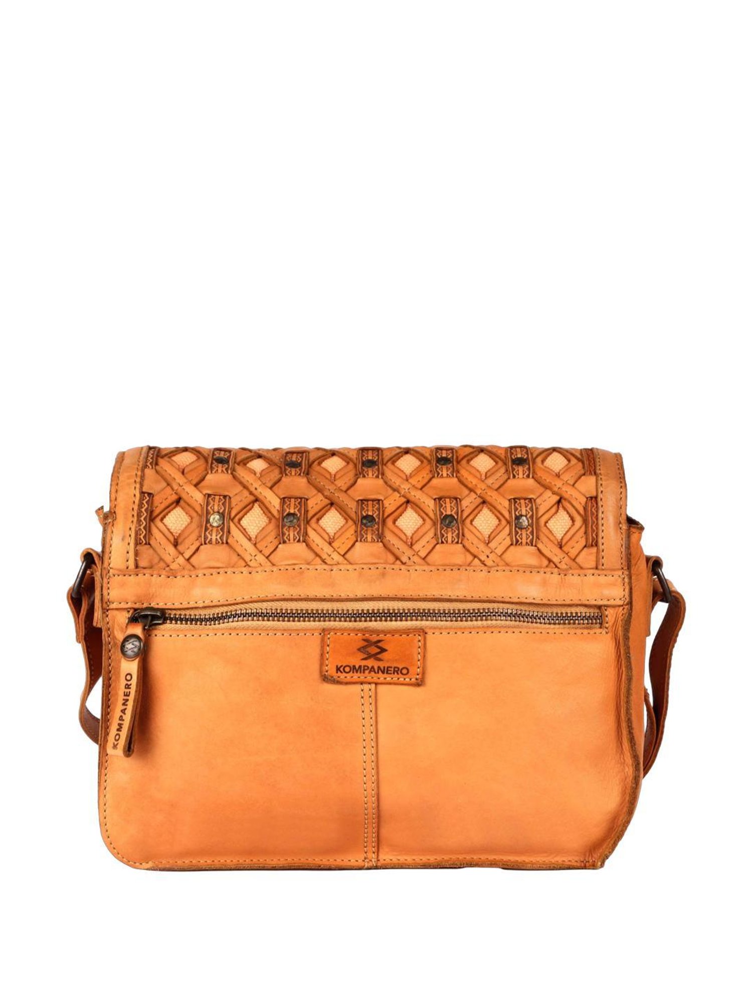KOMPANERO Valentina Tan Textured Cross Body Bag