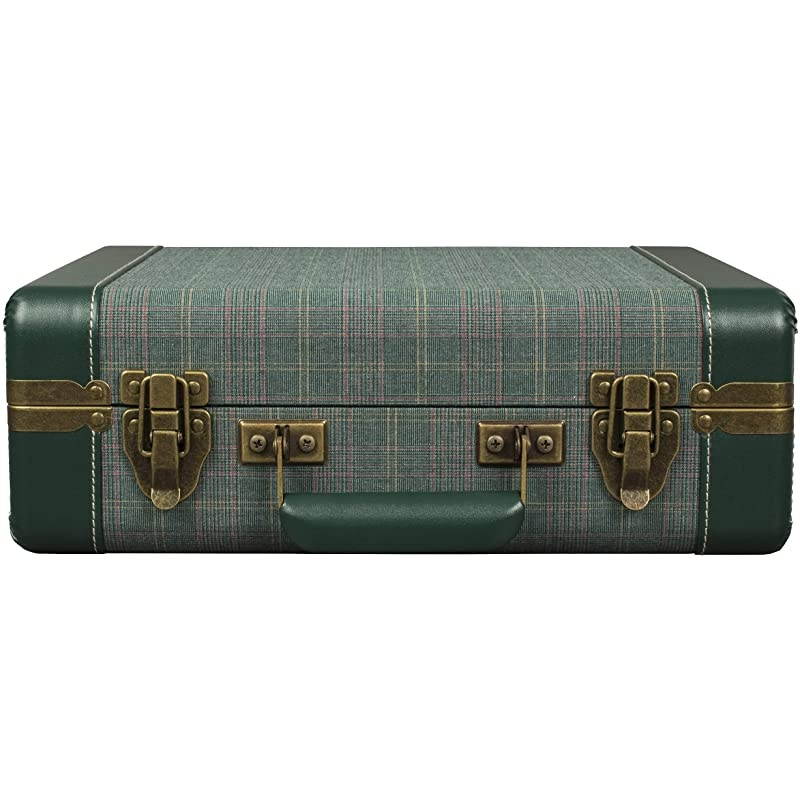 Executive Vintage Bluetooth 3Speed Portable Suitcase Turntable with USB Pine