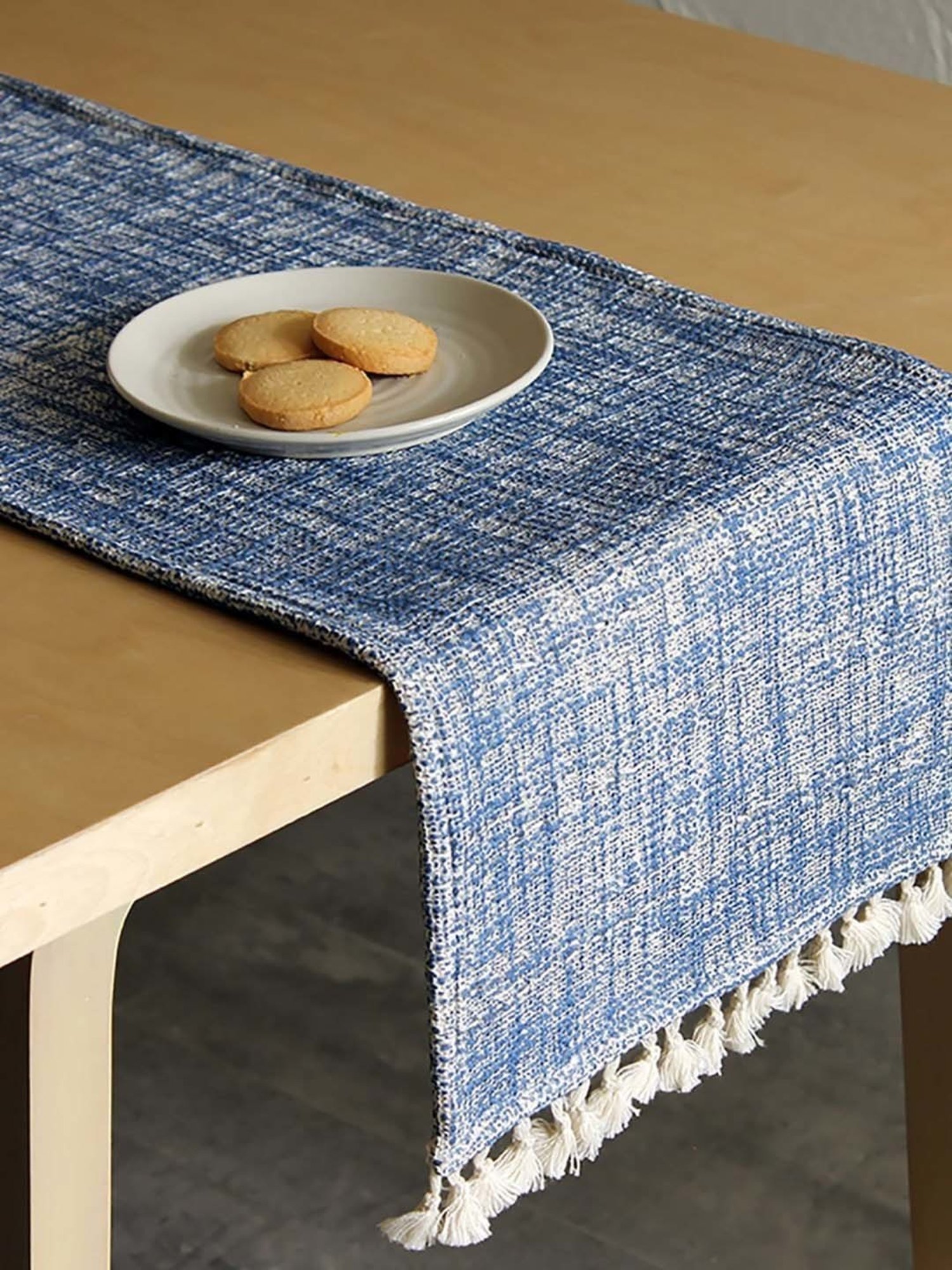 House This Arabian Sea Textured Blue 180 TC Cotton Runner