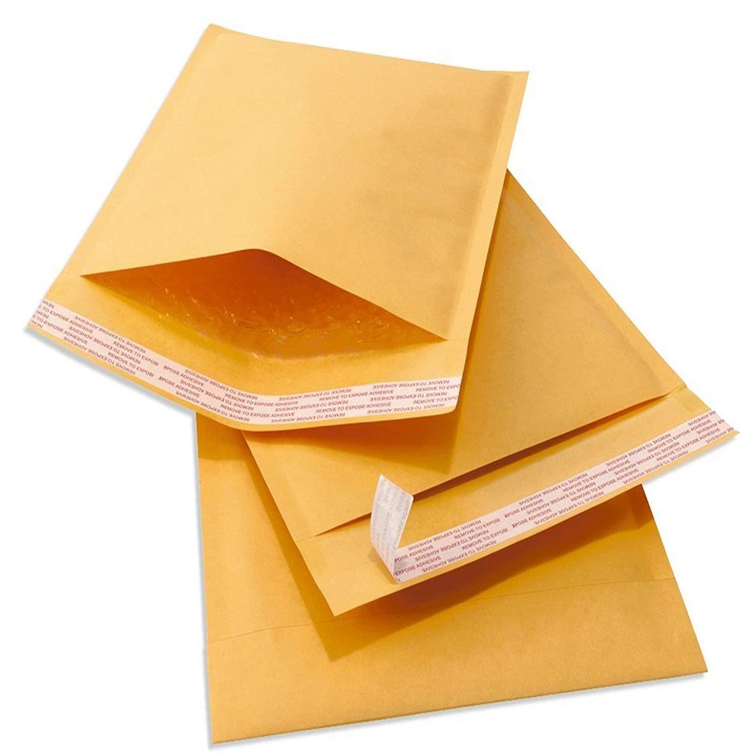 Sales4Less #000 4X8 Kraft Bubble Mailers Padded Shipping Envelopes Self Seal Pack of 25