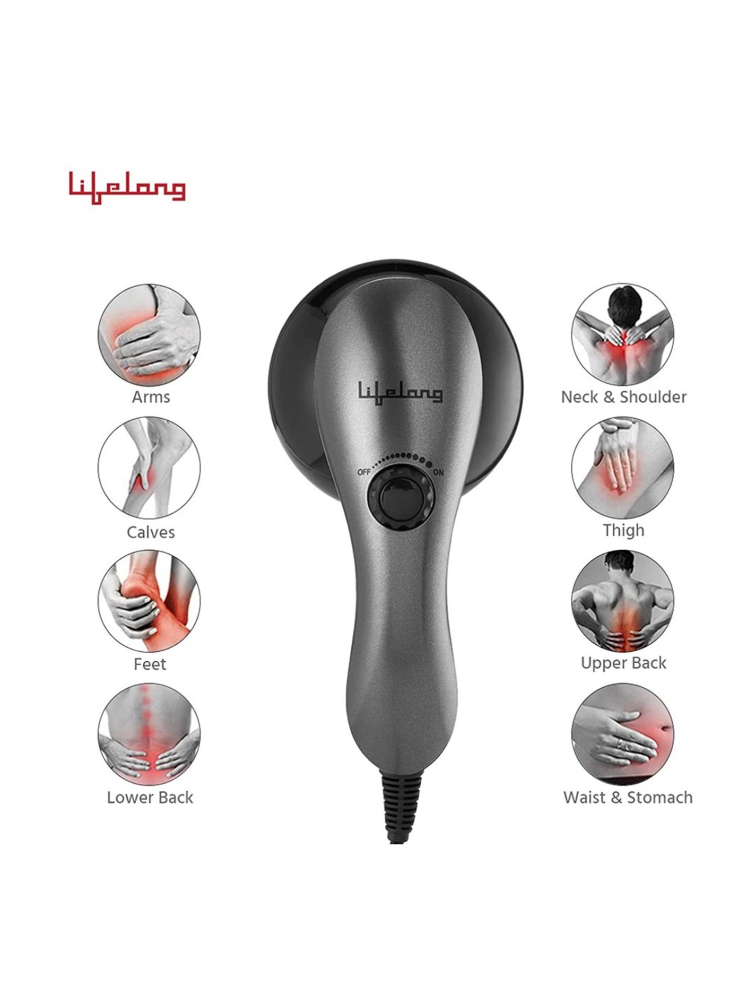 Lifelong LLM171 Electric Full Body Massager (Grey)