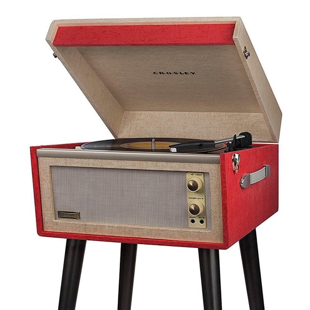 Crosley Dansette Bermuda Bluetooth and Pitch Control Turntable, Red (For Parts)