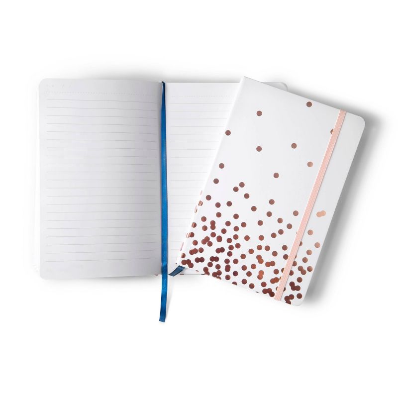 Lined Journal 8.5" x 5.5" Rose Gold Dot - Dabney Lee