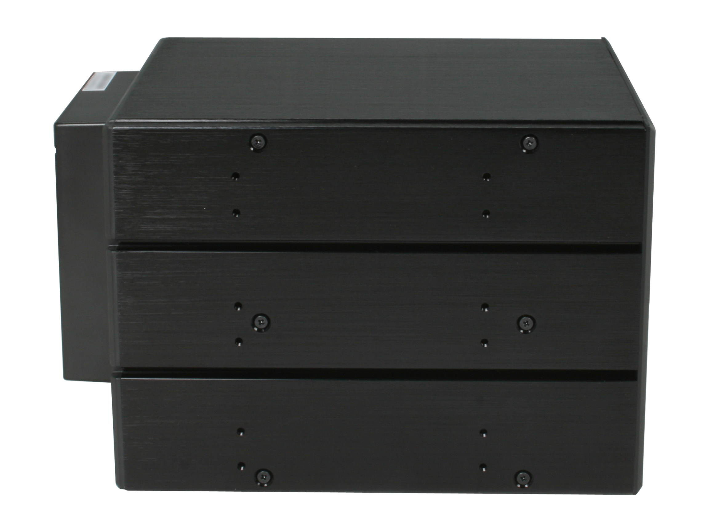 iStarUSA BPN-DE340SS-BLACK 3 x 5.25" to 4 x 3.5" SAS / SATA 6.0 Gb/s Trayless Hot-Swap Cage - Black Handle