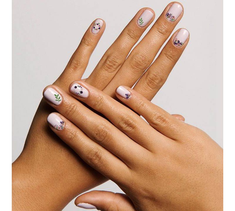 Olive & June Fall Florals Nail Art Stickers - 36ct