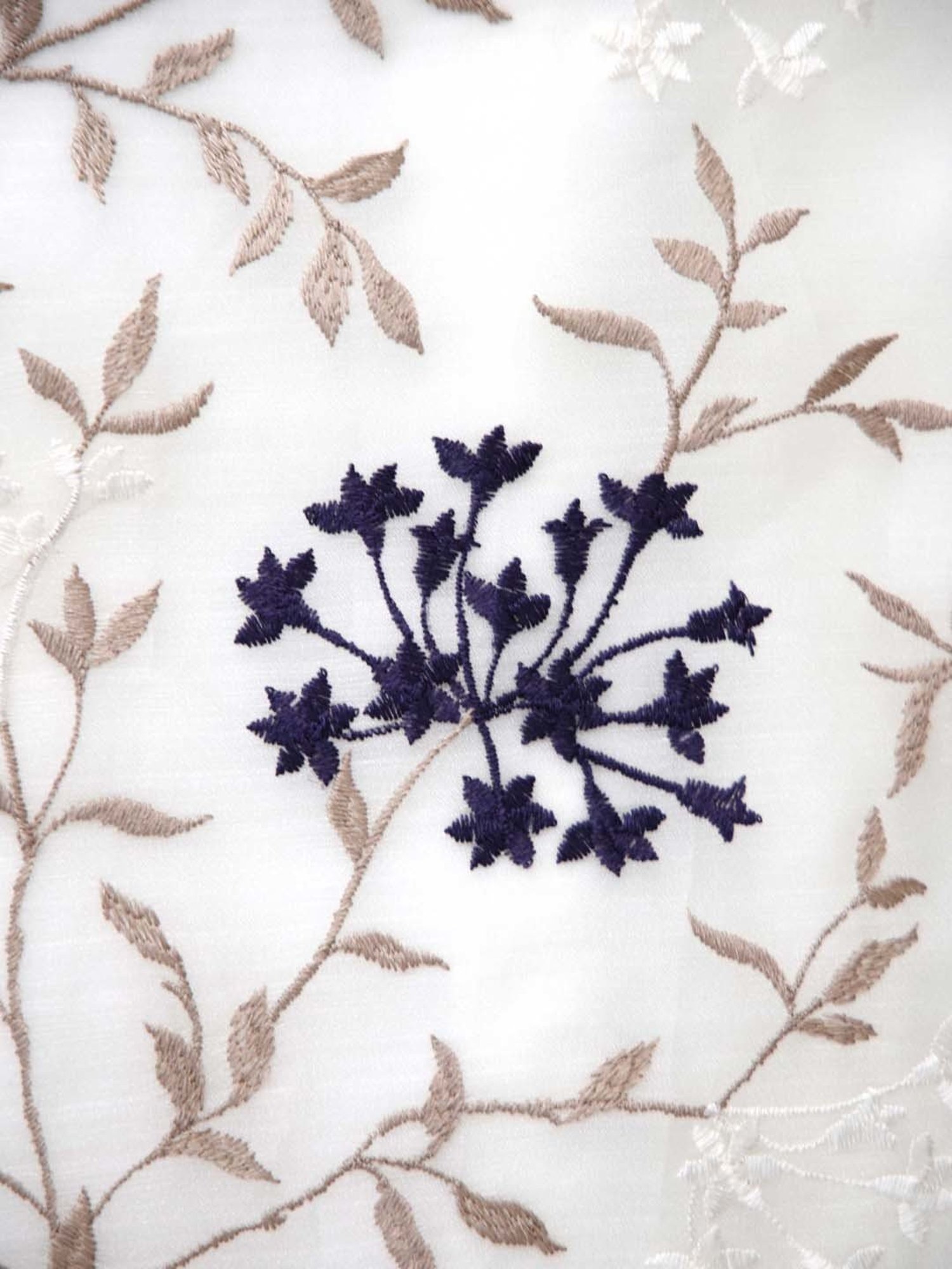 Ariana Beige & Blue Polyester 7 Ft Door Curtain - Single Piece