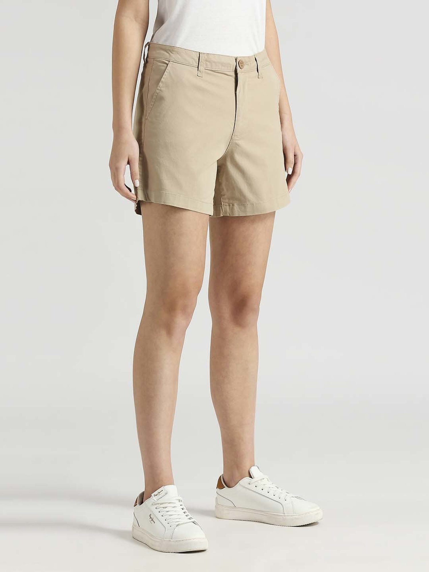 Pepe Jeans Beige Cotton Shorts