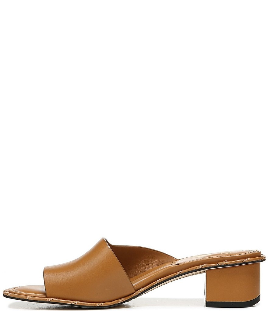 Sarto by Franco Sarto Alden Leather Block Heel Slides