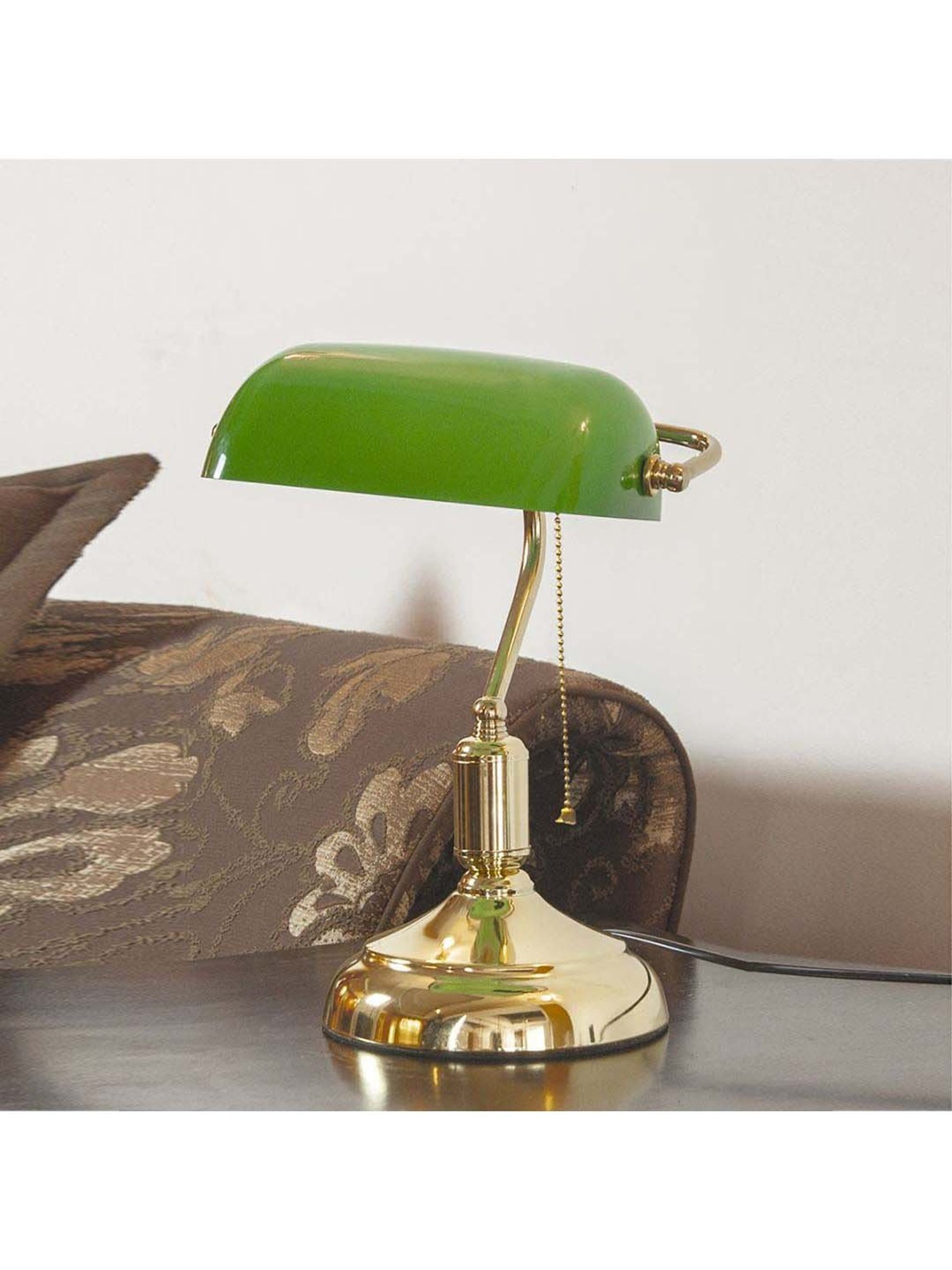 Kapoor E Illuminations Green Study Table Lamp - Set of 1