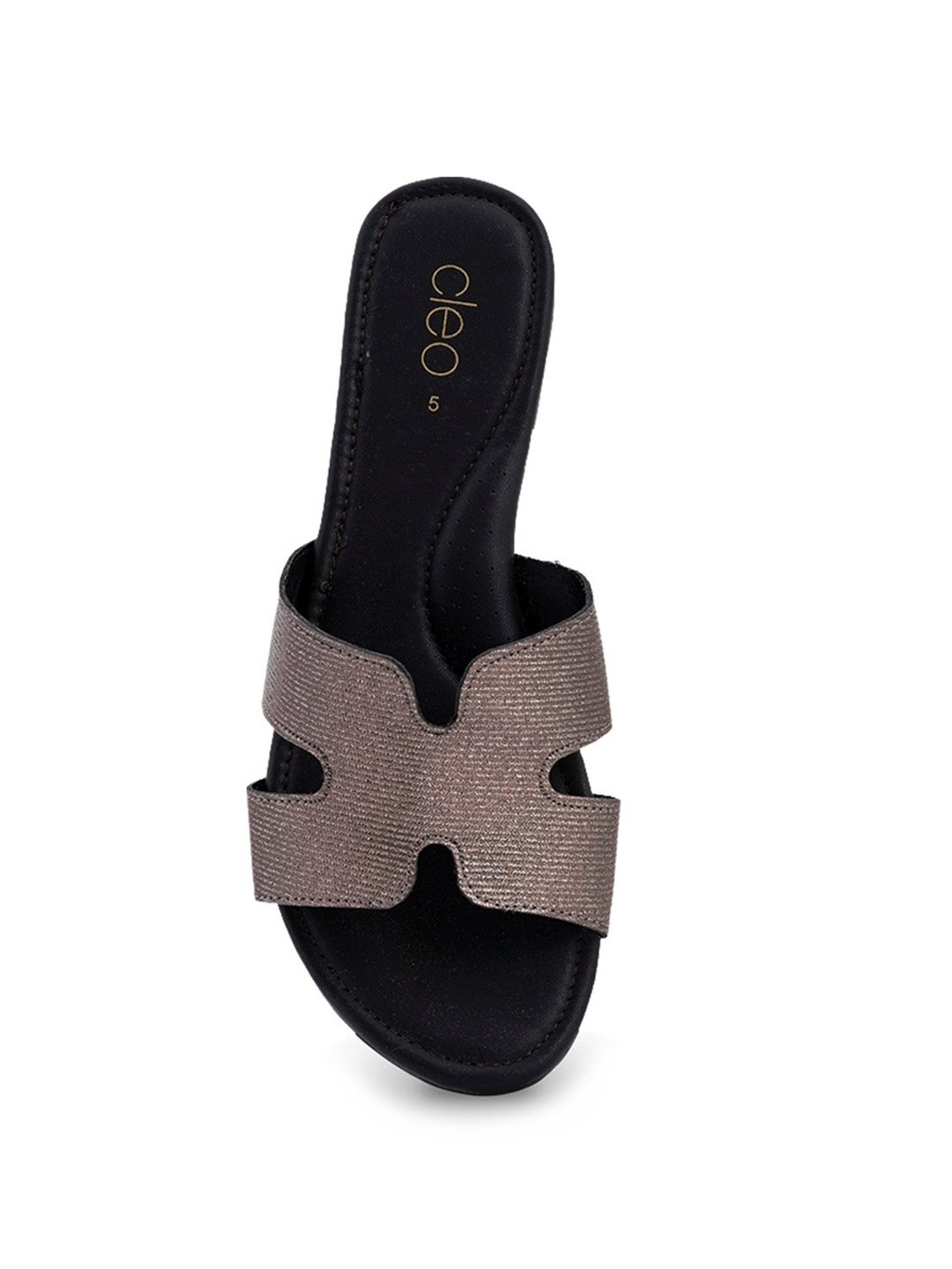 Cleo by Khadims Women's Grey Casual Sandals