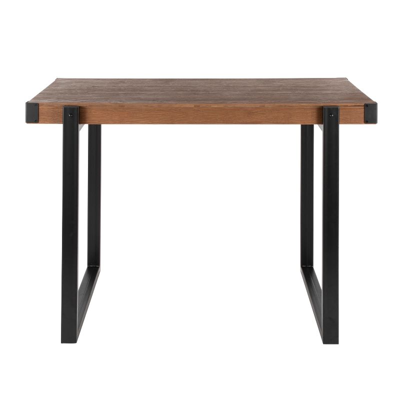 Odessa Industrial Counter Height Dining Table Black/Brown - LumiSource