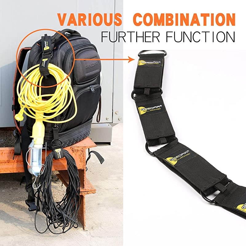 Extension Cord Wrap Organizer and Holder 8 Packs Cord Storage Straps with Heavy Duty Metal DRing Loop for Water Hoses Power Cable Ropes and More Large Size X 4 Medium Size X 4