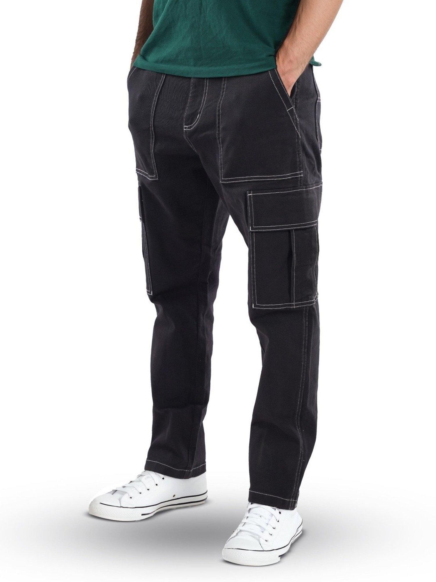 Celio* Black Regular Fit Cargos