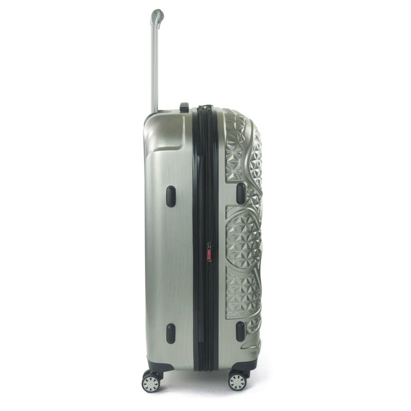 FUL Disney Mickey Mouse Textured 3pc Hardside Spinner Luggage Set - Silver