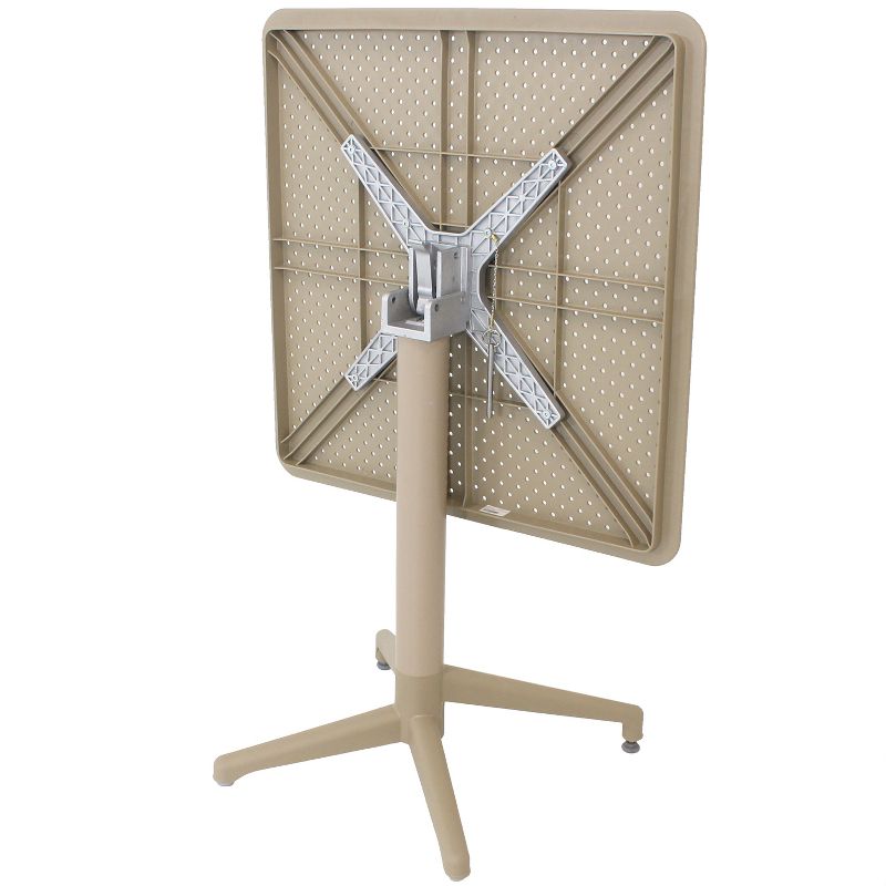 Renaissance Square Outdoor Patio Stacking Table - Gray - Vifah