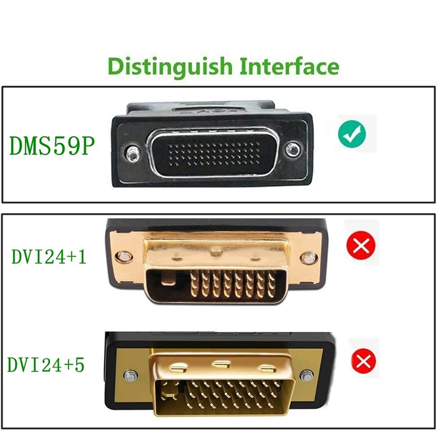 DMS 59Pin to VGA,CableDeconn DMS 59Pin Male to VGA 15 Pin Female Adapter Converter Duplicate Video for LHF Graphics Card