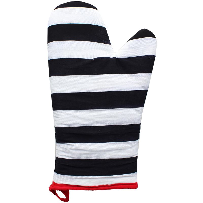 2pk Cotton Buffalo Check Oven Mitt Set Black - Design Imports