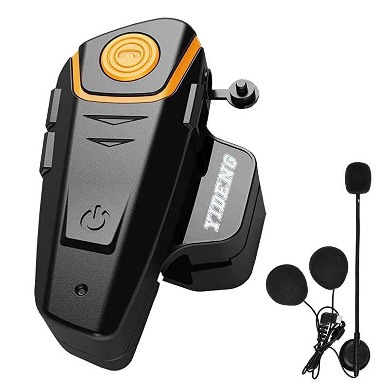 Bluetooth for Motorcycle Helmet Headset Wireless Intercom Interphone BTS2 WalkieTalkie Supports FM Radio GPS Voice Command Music HandsFree up to 3 Riders Communication in 1000mSingle