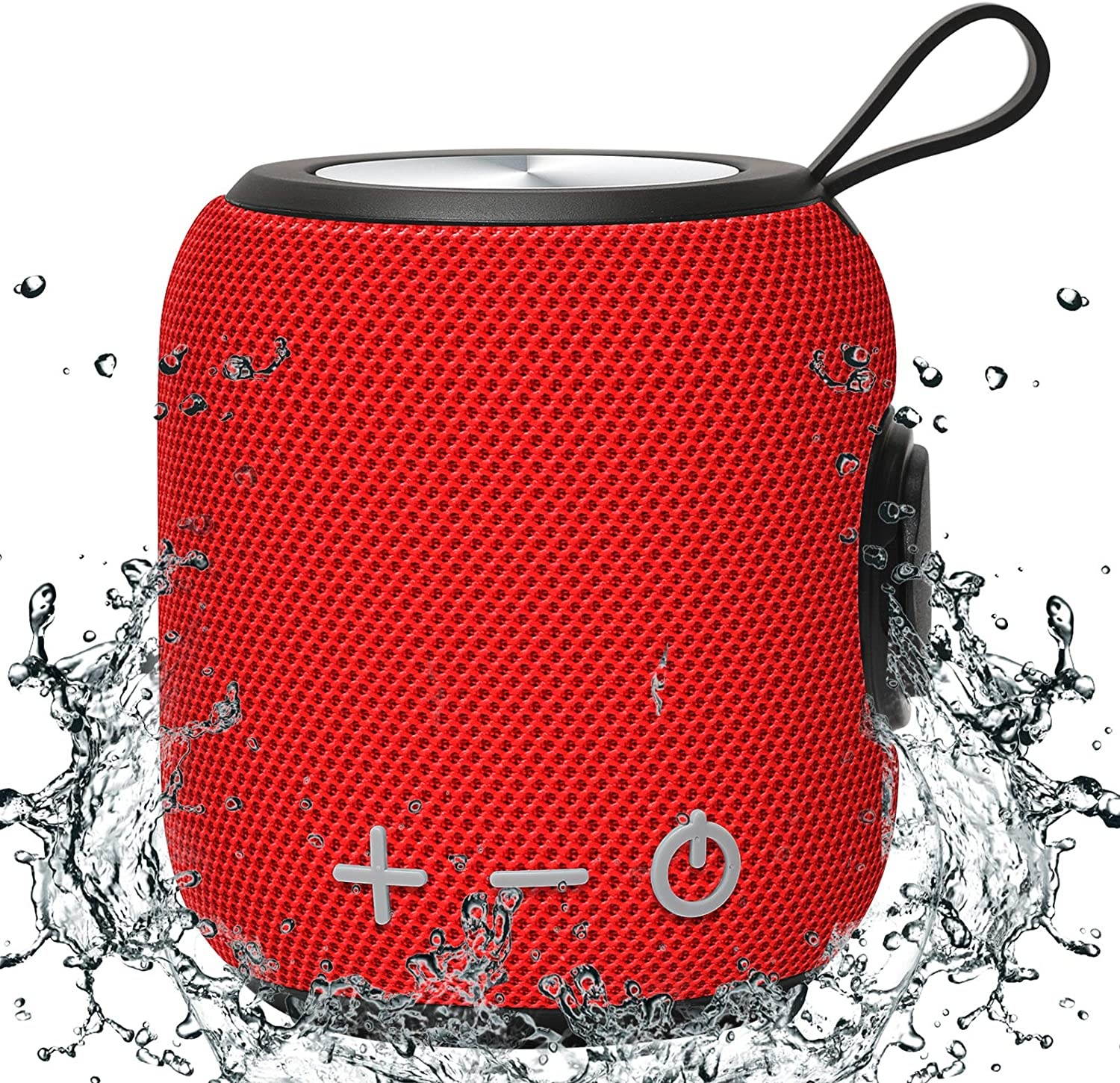 Portable Bluetooth Speaker,Bluetooth 5.0 Dual Pairing Loud Wireless Mini Speaker, 360 Surround Sound & Rich Stereo Bass,12H Playtime, IPX67 Waterproof for Travel, Outdoors, Home and Party(RED)