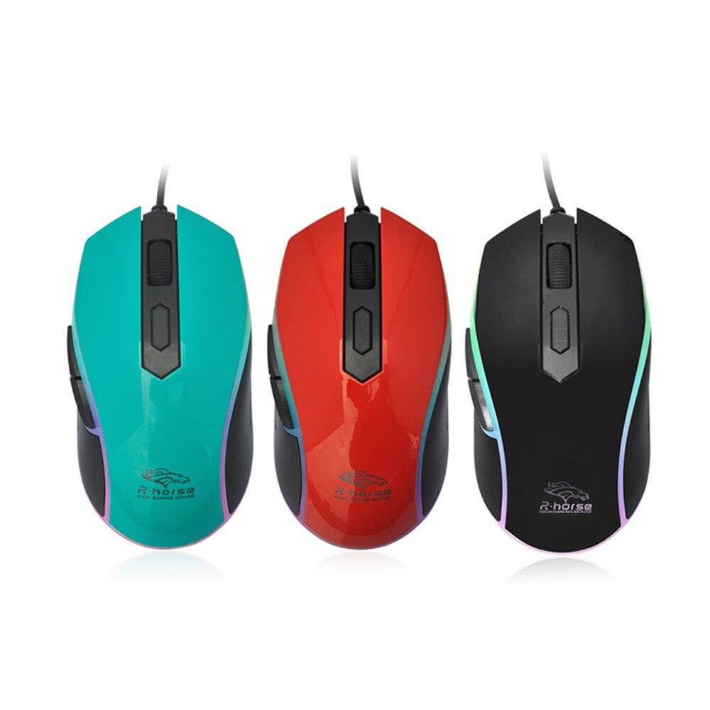 2018 Gaming Mouse Fashion LED 3200 DPI USB Wired Optical Gaming Mice Mouse For PC Laptop Ergonomics Optical Mouse SALE