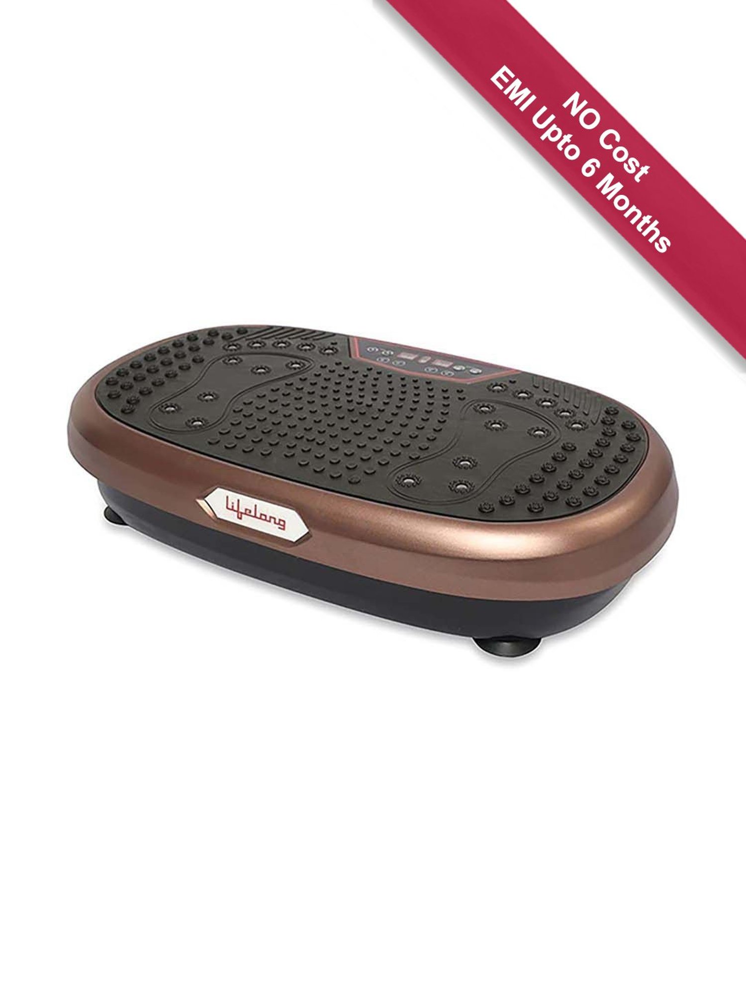 Lifelong LLM234 Crazyfit Vibration Plate Massager Machine for Full Body Workout (Brown)