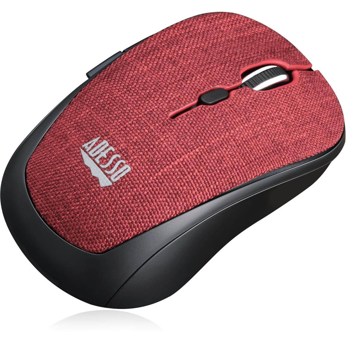 Adesso iMouse S80R Mini Wireless 5-Button Fabic Mouse Red