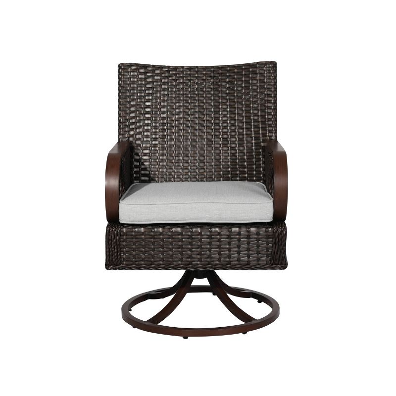 7pc Outdoor Wicker Dining Set Brown - Nuu Garden