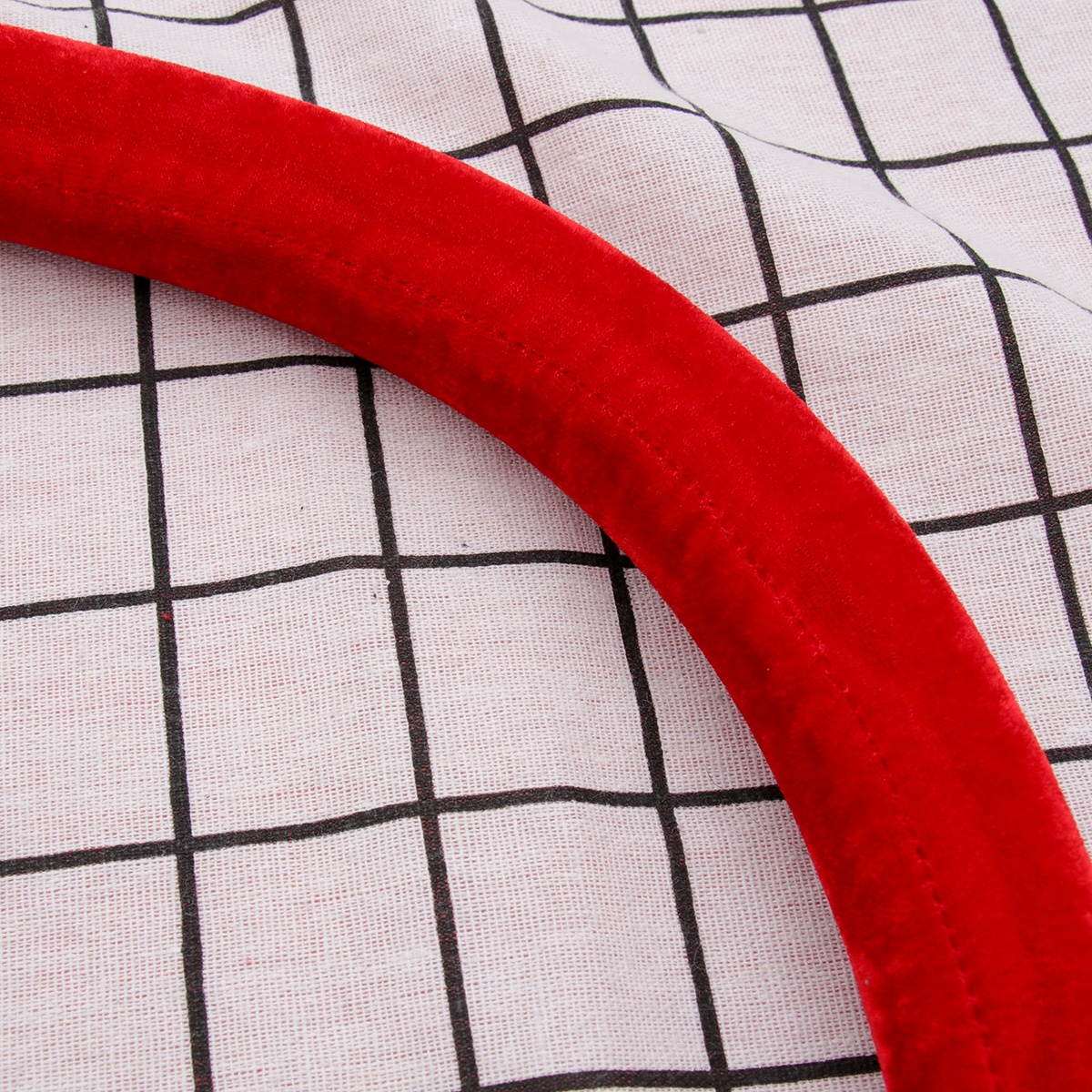 2pcs 1.5m Queuing Rope Barrier Rope Crowd Control Lint Rope with Hooks (Red)