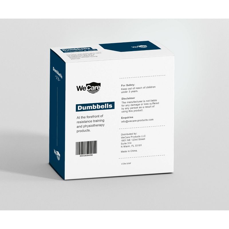 WECARE Neoprene Dumbells 2pc - Blue 2lbs