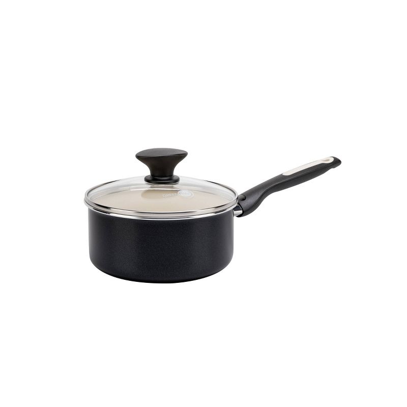 GreenPan Rio 2-Quart Ceramic Non-Stick Covered Saucepan, Black