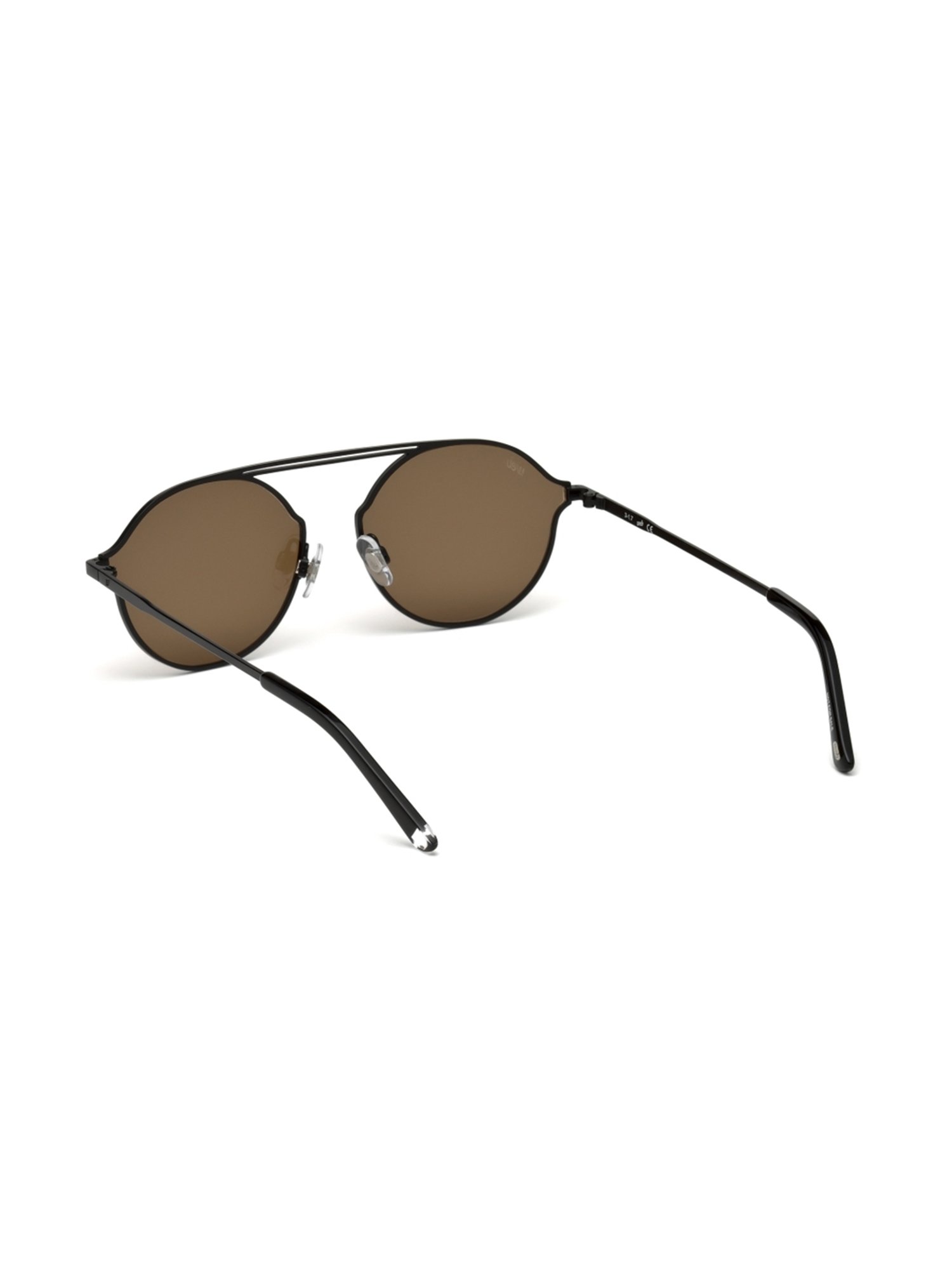 WEB EYEWEAR Brown Round Sunglasses Designed in Italy