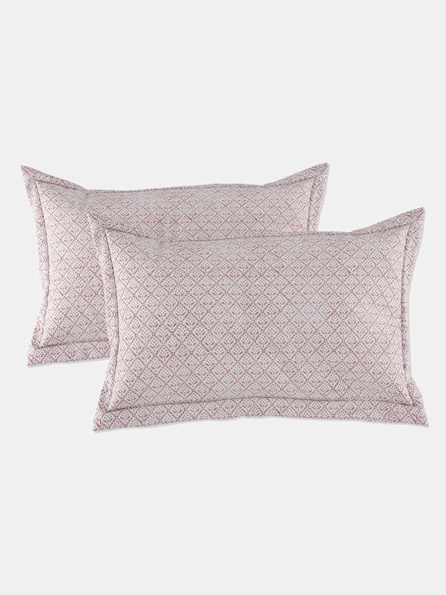 House This Juniper Blue Cotton 600 TC Double Size Bedsheet With Pillow Covers