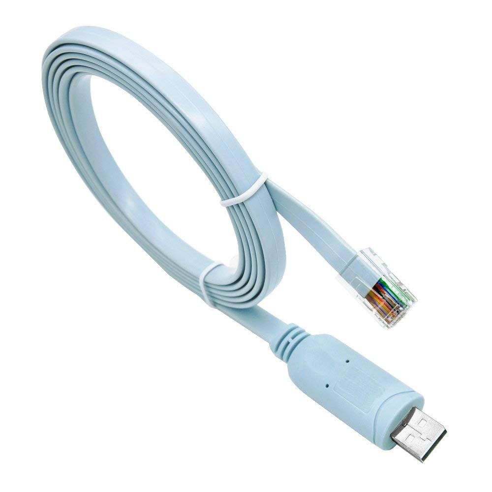 6 FT USB Console Cable USB to RJ45 Cable Essential Accesory of Cisco NETGEAR Ubiquity LINKSYS TP-LINK Routers Switches for Laptops in Windows Mac Linux Blue