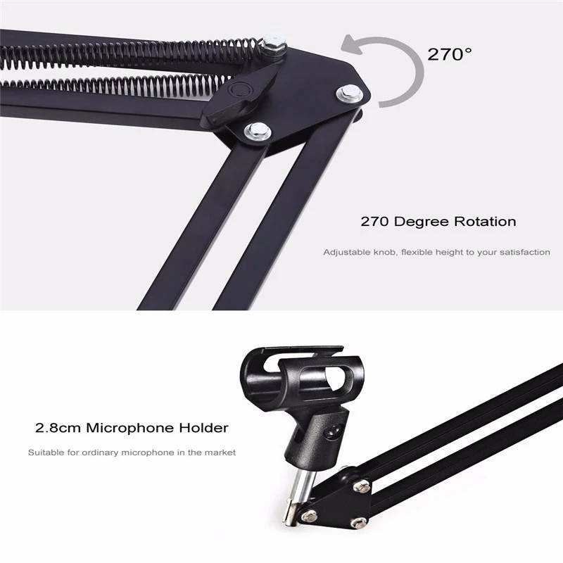 Microphone Stand Desktop Mic Clip Holder Tripod Nb35 Live Cantilever Bracket Universal Microphone Bracket dropshipping