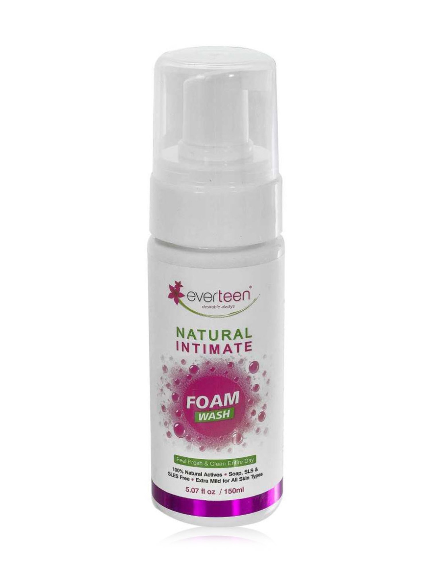 everteen Natural Intimate Foam Wash for Feminine Hygiene in Women - 150 ml Each (Pack of 2)