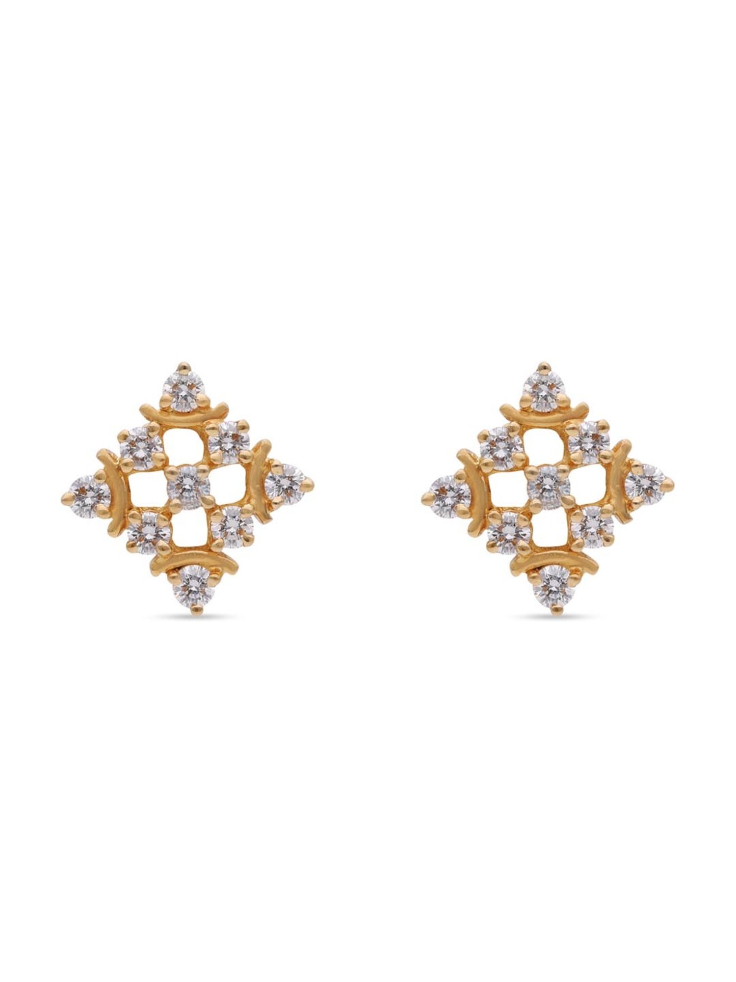 CKC 18k Gold & Diamond Earrings for Women