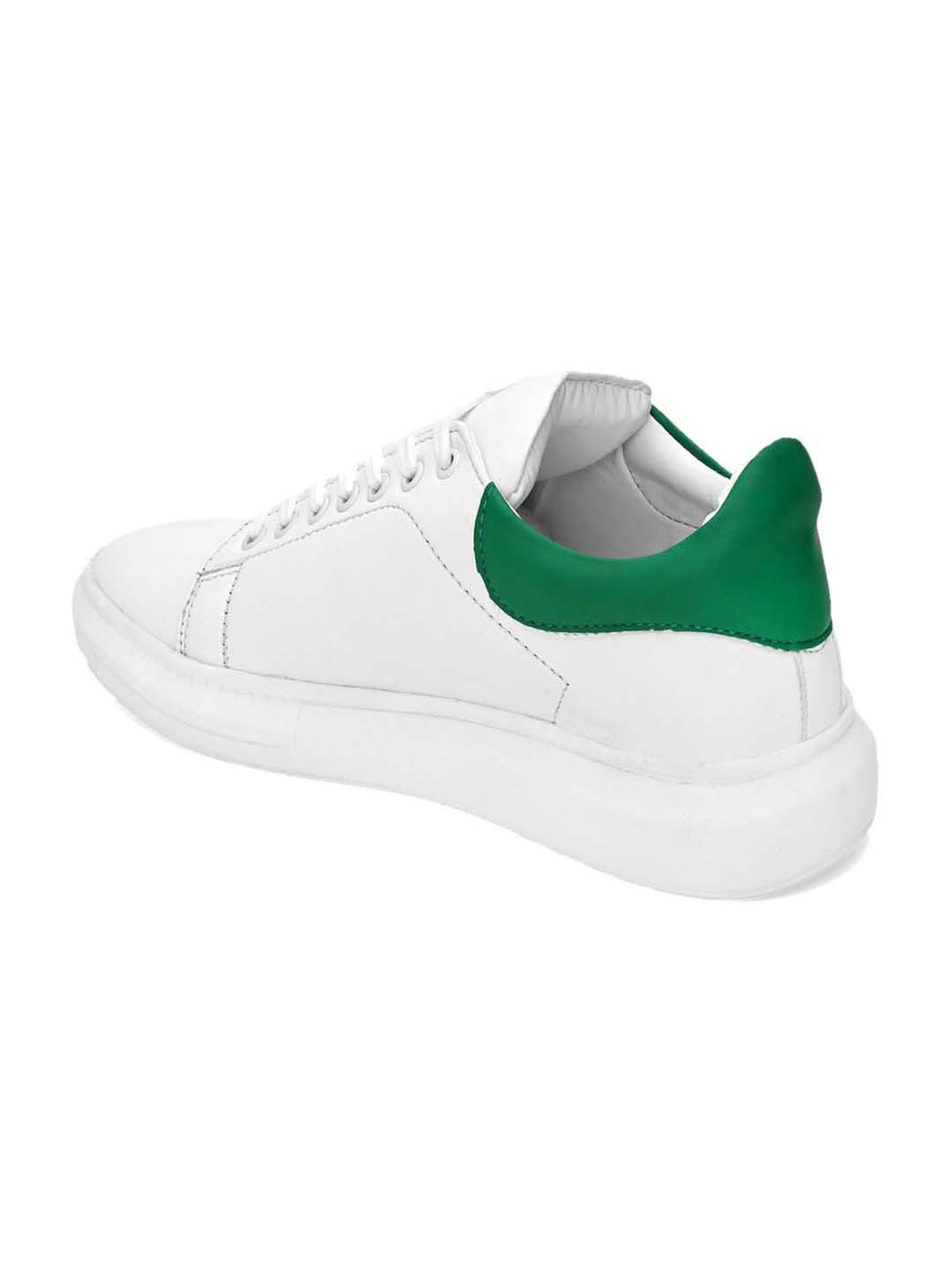 Giorgio Men's Chalk White & Green Casual Sneakers