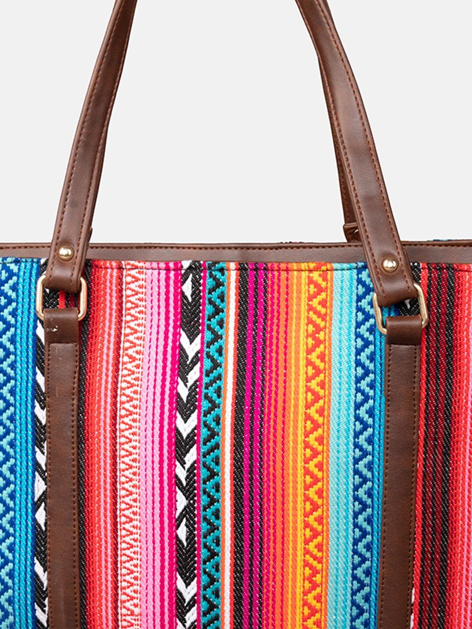 Gaurapakhi Multicolor Printed Large Tote Bag