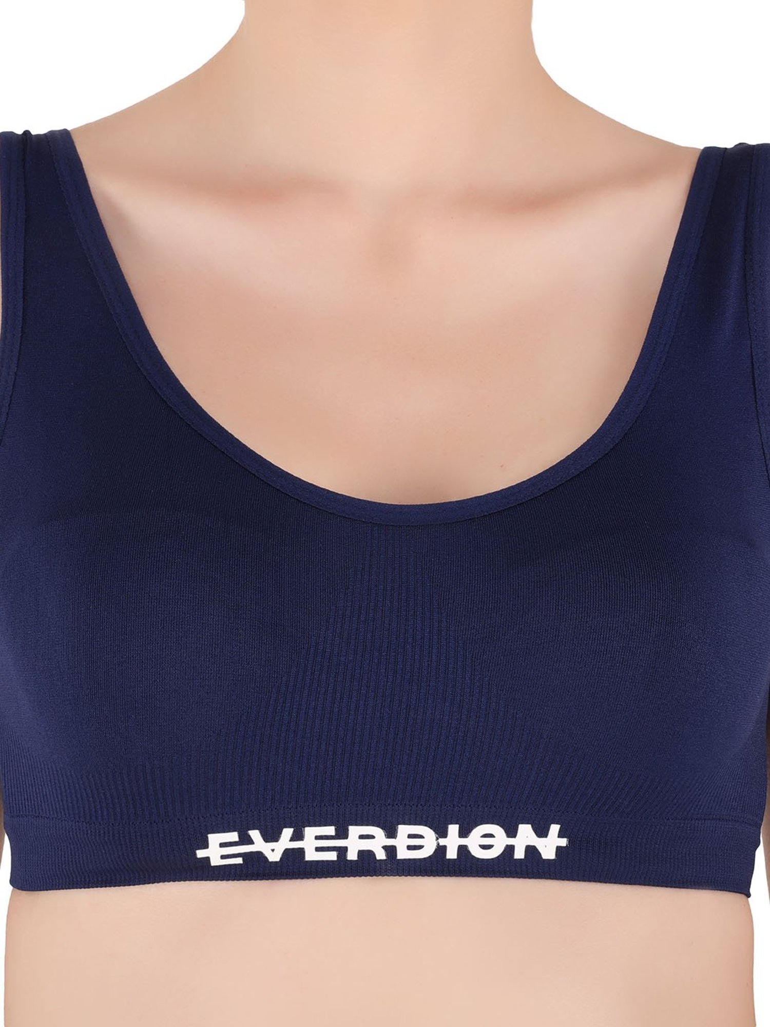 EVERDION Navy Non Wired Non Padded Sports Bra