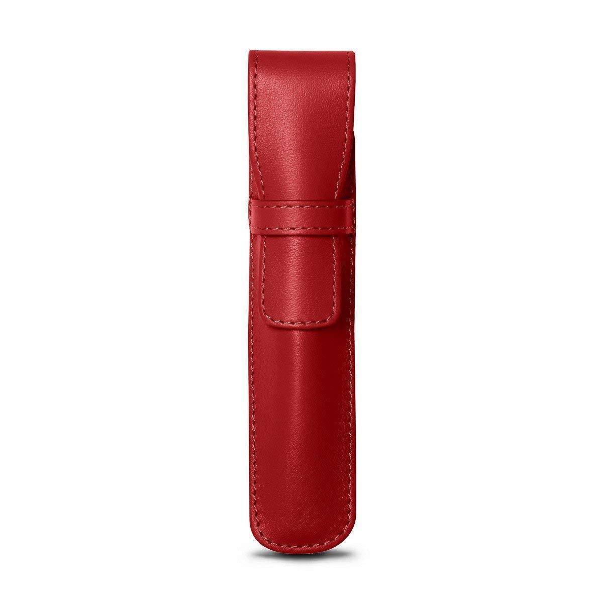 Lucrin - Pen holder - Red - Smooth Leather