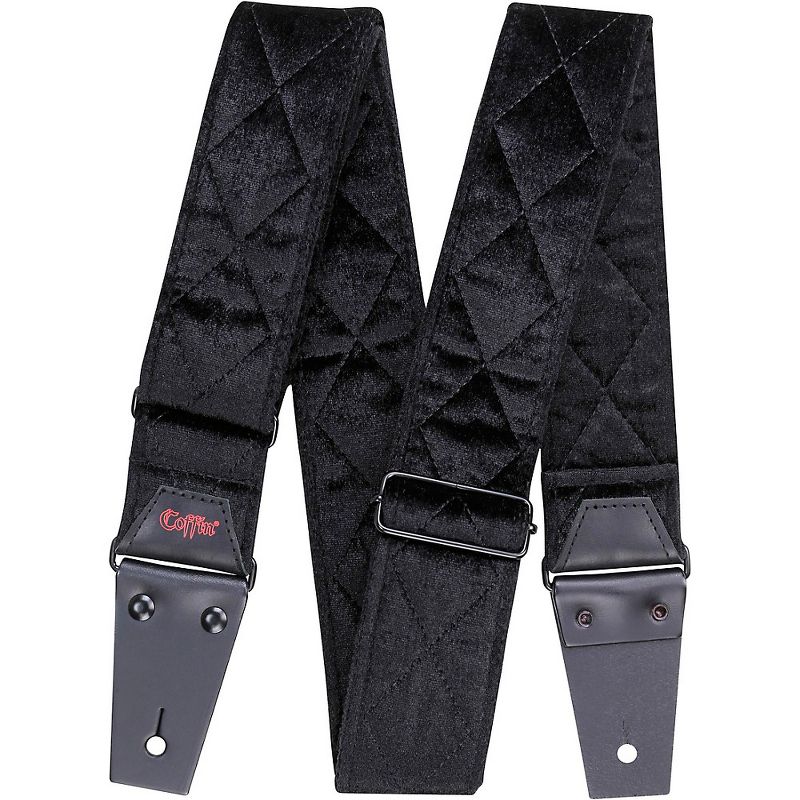 Coffin Case "THE COUNT" Black Velvet Guitar Strap Black Velvet