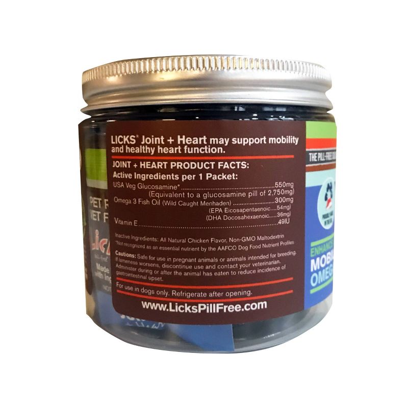 Licks Pill-Free Dog Joint & Heart Health - 30ct