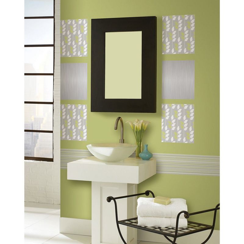 (Set of 4) 13" x 13" Flora Blox Wall Decals Neutral - WallPops