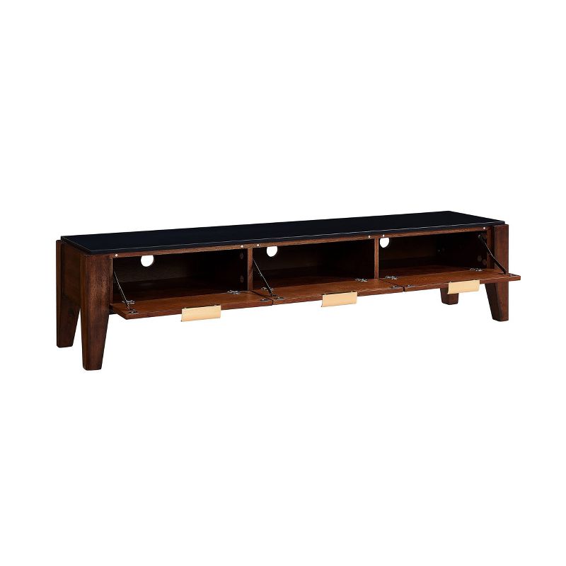 Valmar Low Profile Media Credenza Black/Brown - Aiden Lane