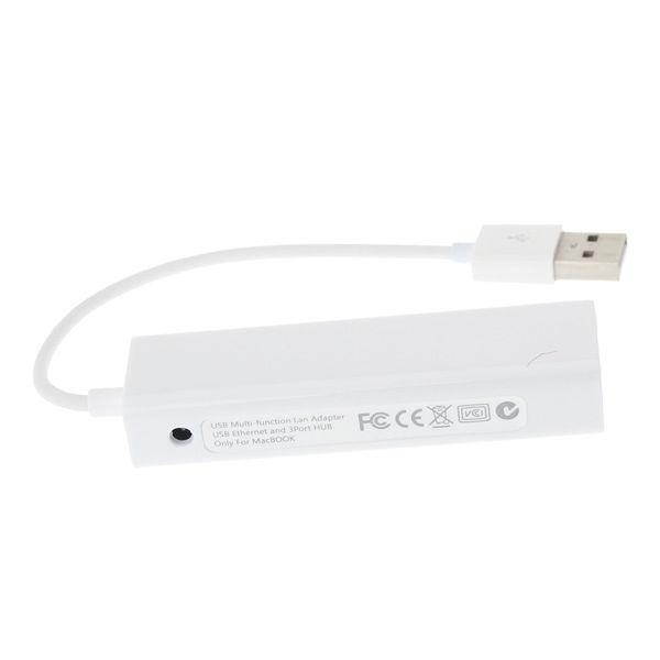 Hub 3 ports USB with 10/100 RJ45 Lan Ethernet for Apple Macbook Air pro retina