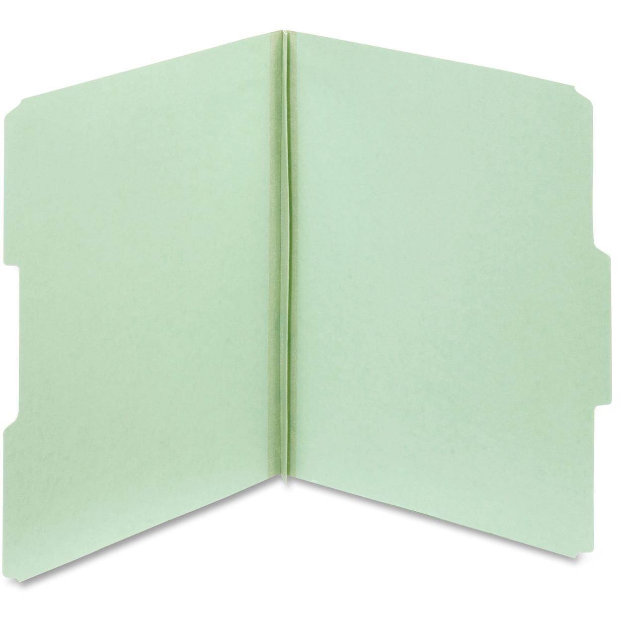 Globe-Weis Light Green Pressboard Folder 25 EA/BX