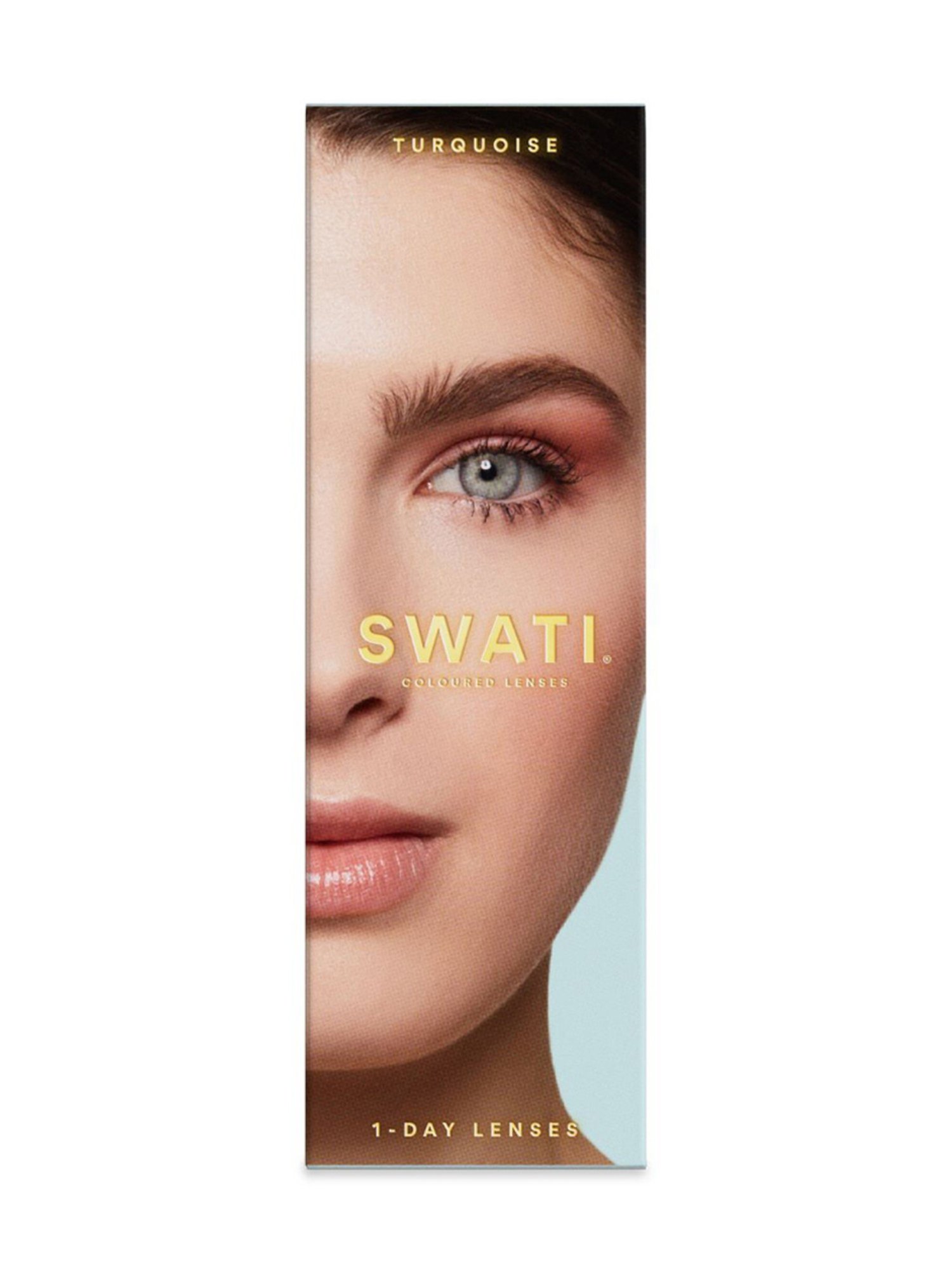 Swati Cosmetics Coloured Contact Lenses - Turquoise (1 Day, Power -5.5)