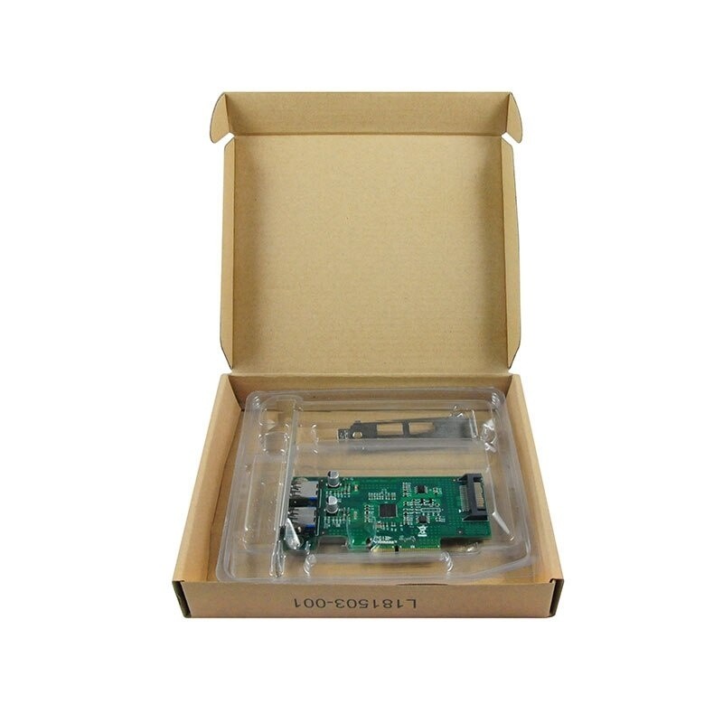 Lejiahong USB3.1 Expansion Card PCIe X4 to 2 Port Type-A 10Gbps USB Adapter Supports Hot Plug for ASM1142